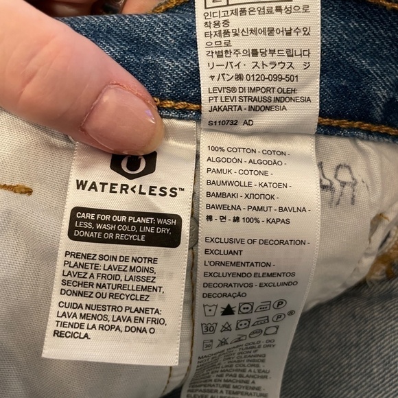 Levi's 501 Original Cropped Lightly Distressed Jeans 25x30 NWT - Picture 10 of 11